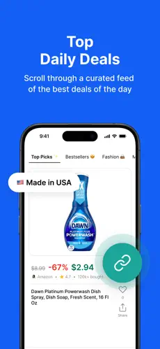 Haul app deal categories page displaying home goods, fashion, electronics and other shopping categories with discount percentages