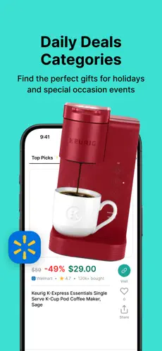 Haul app product detail page showing discounted item with original price, sale price, and savings amount from major retailer